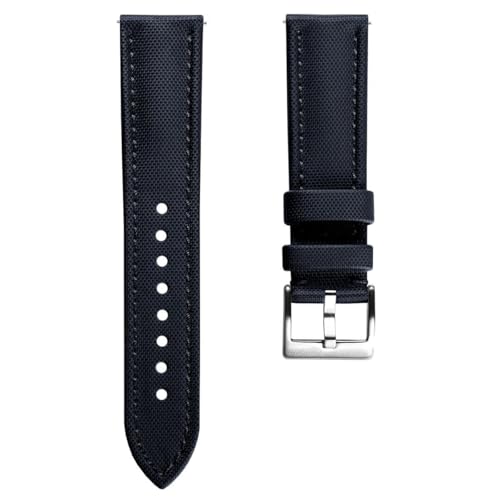 

WatchGecko Atlas Водонепроницаемый ремешок для часов из парусины - Пряжка из нержавеющей стали - Прочный и удобный - 21 мм, Синий