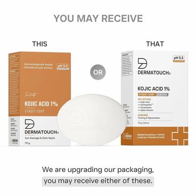 DERMATOUCH Kojic Acid 1% Zeep met Glutathion Voor Pigmentatie 75g x 2