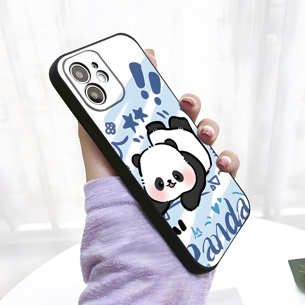 

Милый Чехол для Телефона с Пандой Для IPhone 17 Pro Max 15 Pro 16 14 Plus 12 13 Mini 11 Pro Ударопрочный Мягкий Чехол iPhone16