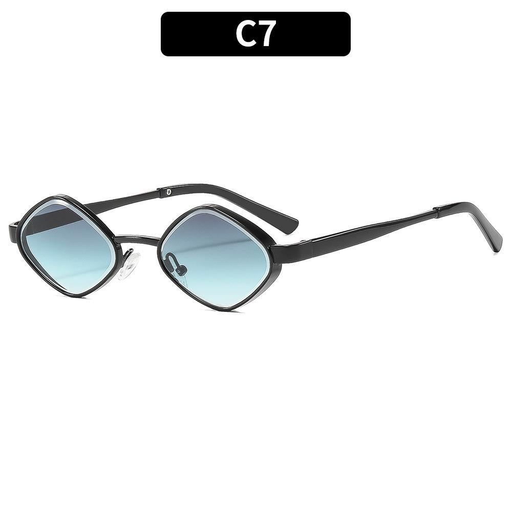 Fashion Polygonal Women Sunglasses Vintage Brand Irregular Sun Glasses Unique Metal Frame Punk Eyewear Men