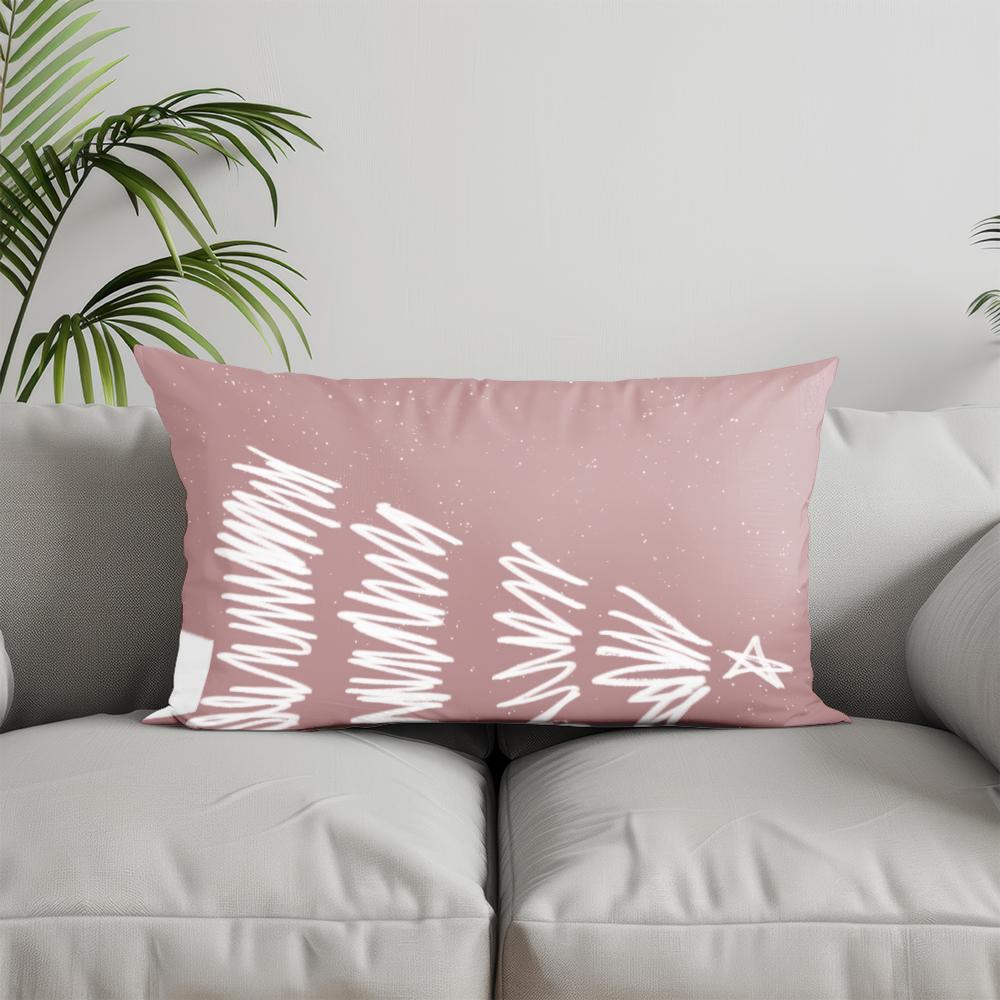 

Декор для дома Подушка Merry Christmas шеврон Подходит для дивана, спальни, автомобиля Наволочка Подушка Прямоугольная подушка для спины 30x50cm