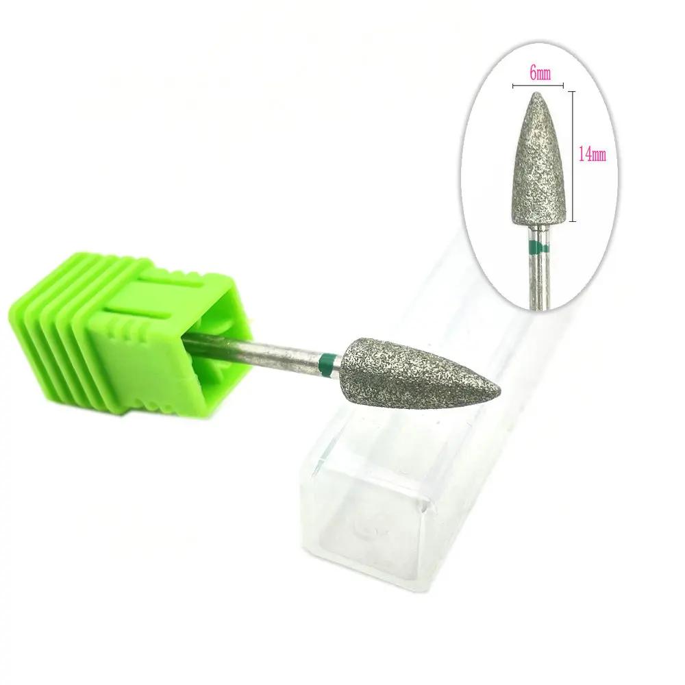 20pcs Diamond Nail Drill Milling Cutter for Manicure Rotary Bits Cuticle Clean Accessory Dental Diamond Burs Polisher 2.35mm