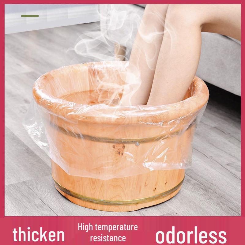 Large Disposable Antibacterial Foot Soak Bags - Plastic Basin Liners for Foot Therapy and Washing