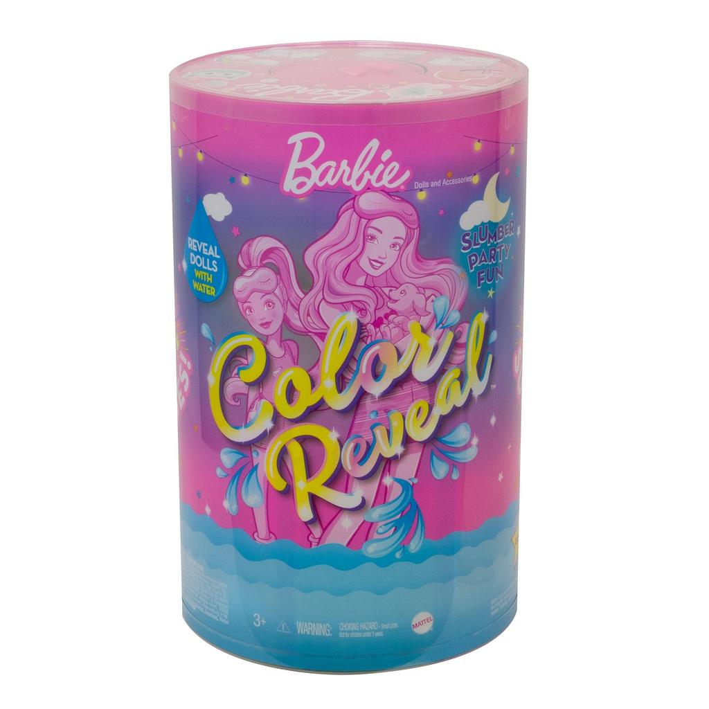 Barbie Color Reveal Vodou aktivovaná kouzelná párty panenka a sada doplňků Hračka s překvapením [Pro děti od 6 let] GRK14