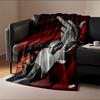 Car and Hand Illustration Blanket for All Seasons Blanket Lunch Break Throw Gift