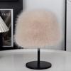 Plush Hat Women's Autumn and Winter New Bucket Hat Rabbit Fur Plush Thermal Basin Hat Big Head Circumference Bucket Hat