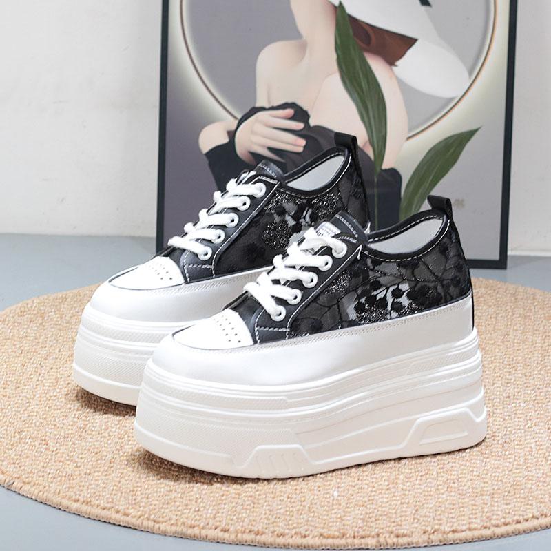 Fashion 10CM Platform Sneakers for Women White Women Shoes Mesh Platform Wedge Sneakers Chunky Sneakers Shoes Shose Women Summer