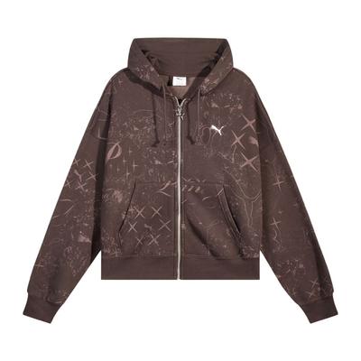 Glam FW25 Street AOP Fleece Loose Fit Zip-Up Hooded Jacket Women Jackets 637064-13
