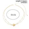 SHIXIN Sexy Double Layers Belly Chains Women Y2K Gold Color Metal Flower Bikini Waist Body Chain Summer Beach Vacation Jewelry