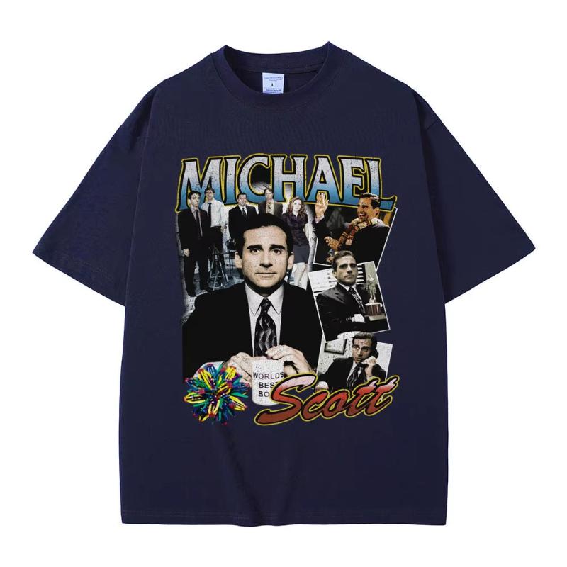 

Michael Scott Graphic T-shirt Tv Series The Office Dwight Schrute Jim Halpert Print T-shirts Men Women Vintage Oversized T Sh... 5XL різнокольоровий