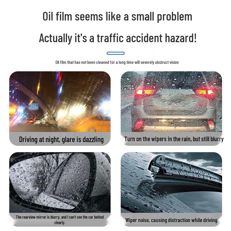 Powerful Windshield Oil Film Remover and Rainproof Foam Cleaner