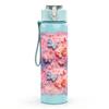 1PC Pastel Pink Blue Marble Swirl Print 750ml Color Plastic Sports Water Bottle Leakproof Flip Straw Lid Suitable for Sports Office Home Use