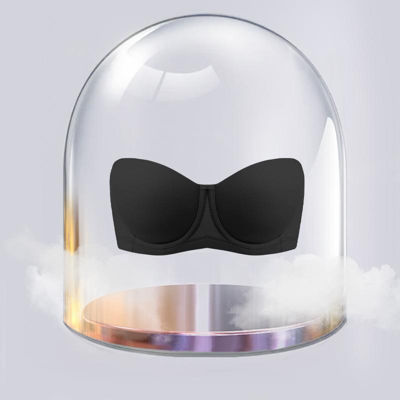 Summer Seamless Strapless Bra Large Size Thin Gathered Non-slip Invisible Underwear Anti-sagging Wedding Dress Tube Top Fat Mm