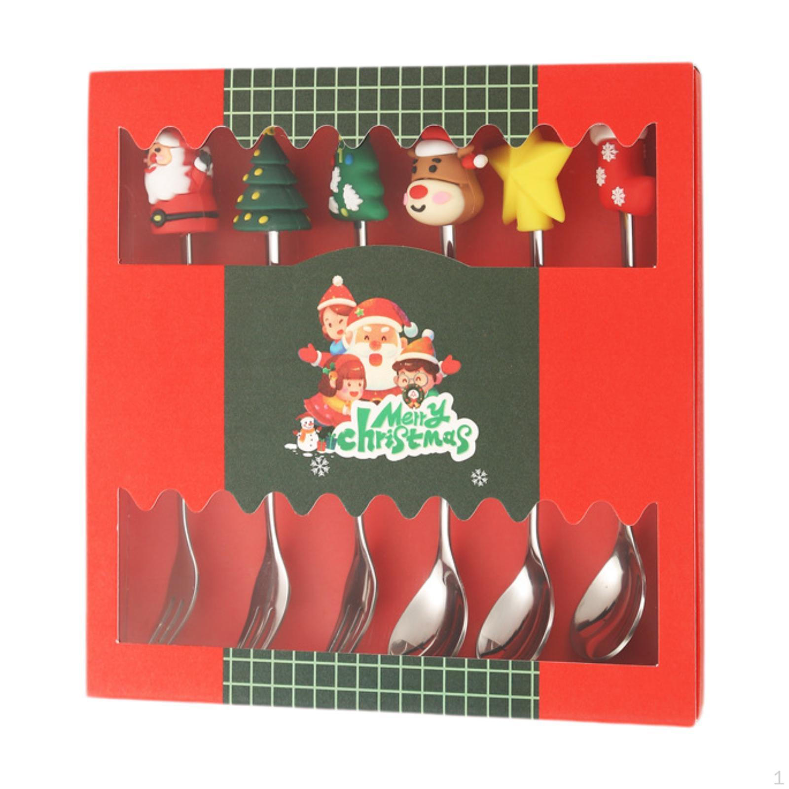 

Рождественский набор столовых приборов, украшение, подарочный ужин, столовая посуда для свадьбы Red Box Argent