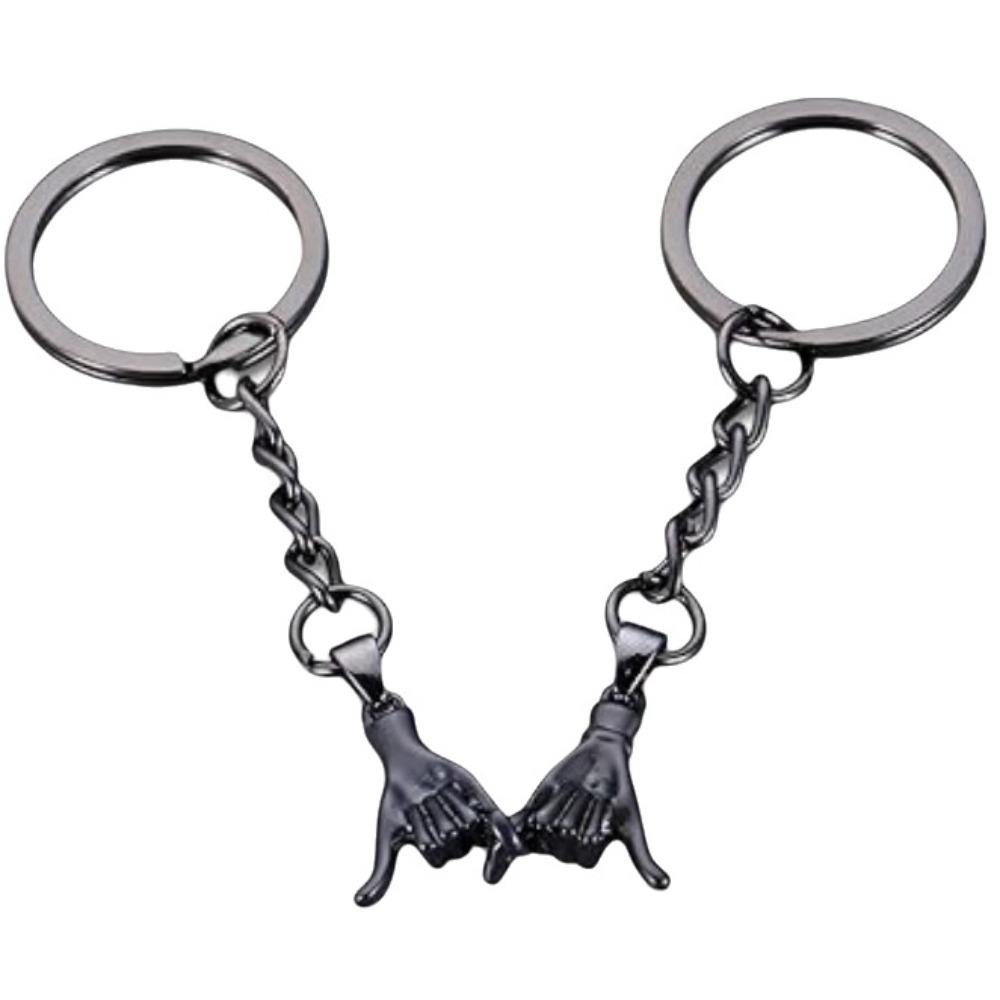 2pcs Creative Finger Key Chains Bag Charm Hand-In-Hand Keychain  New Year Gifts