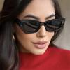Vintage Retro Rivet Cat Eye Sunglasses Women Fashion  Designer Luxury Polygon Small Sun Glasses Eyeglasses UV400 gafas
