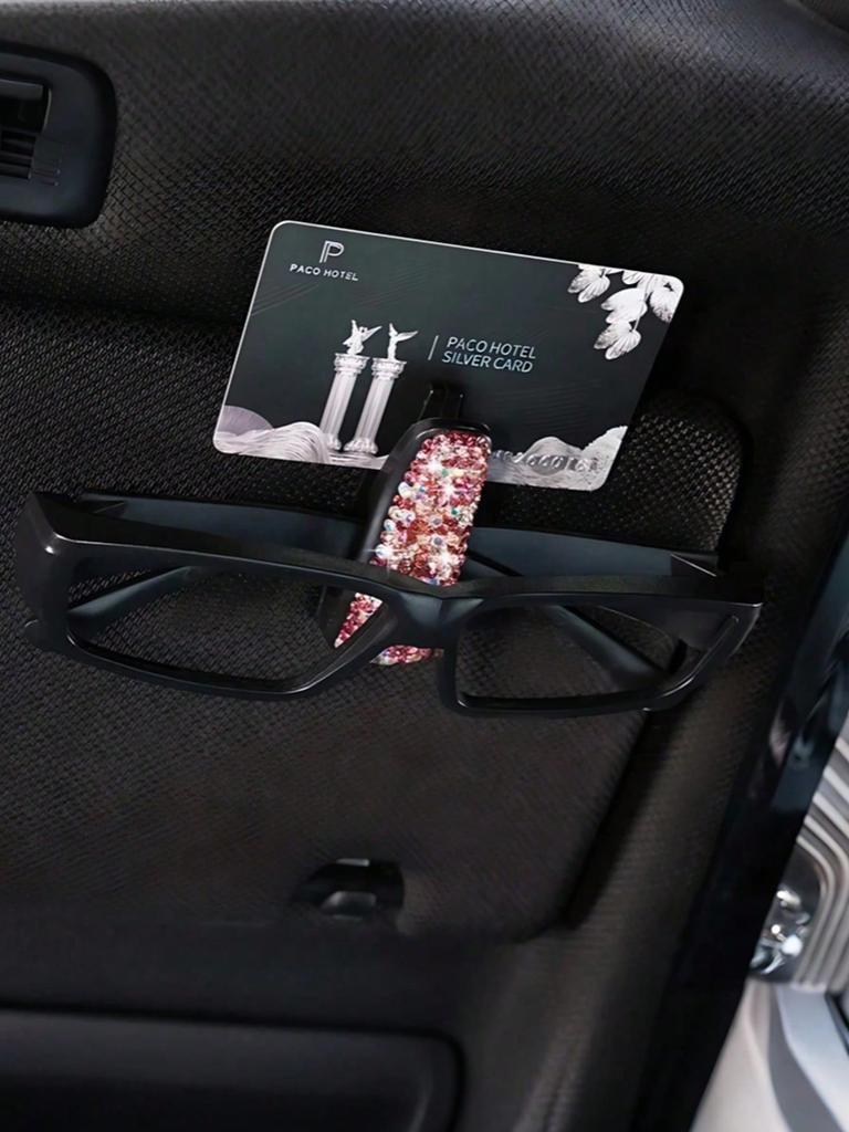 1Pc Diamond-Style Car Eyeglass Holder: A Mini and Exquisite In-Car Storage Accessory Balancing Aesthetics and Practicality