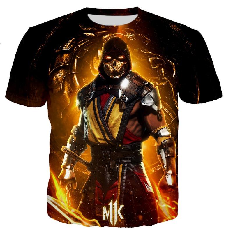 T Shirts Fighting Game Mortal Kombat 11 3D Printed Fashion Kids Casual T-Shirt Boys Girls Oversized Tees Tops Children Clothing