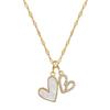 Double-Layer Love Empty Light Luxury Temperament Gorgeous Full Diamond Necklace Female Versatile Collarbone Chain Titanium Steel Chain