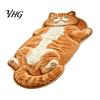 Washable Entryway Runner Sleeping Cat Rug, Ultra Absorbent Plush Bath Mat, Cute Kitty Kitchen Carpet Area Non-slip Door Mat for Bathroom Bedroom Home