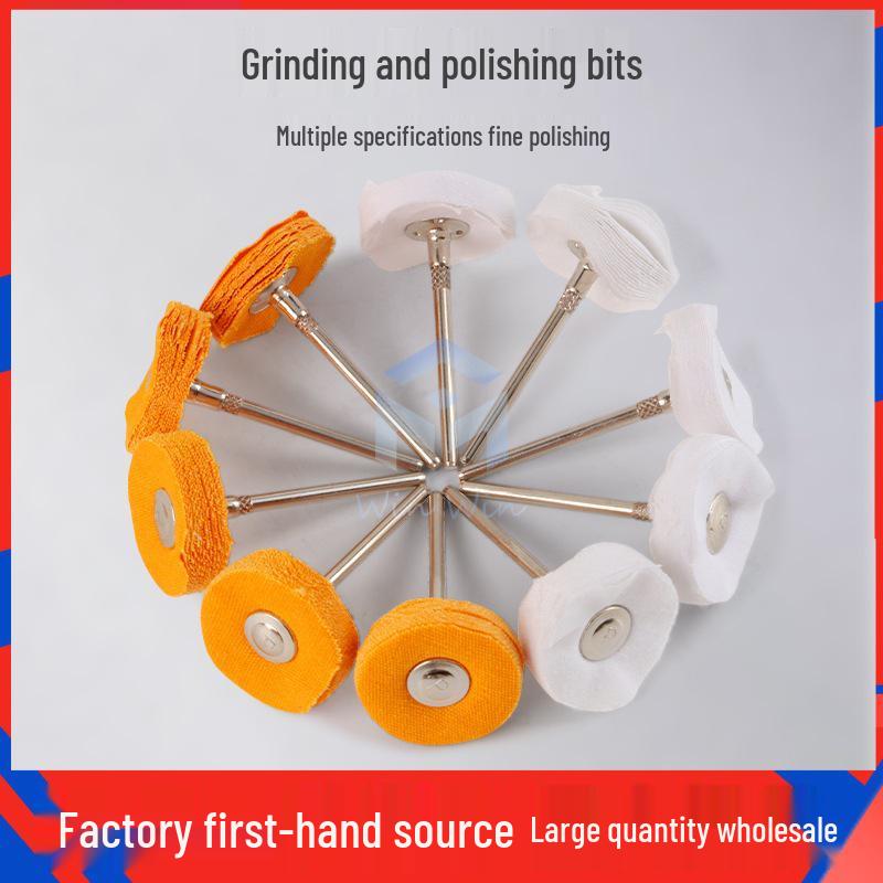 2.35mm Cloth Felt Polishing Wheel with Handle for Mirror, Jade, and Engraving Work