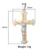 Trendsmax Men's Jesus Cross Pendant Stainless Steel Charms Gold Silver Color Male Fashion Jewelry KPP3