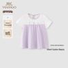 Girls' Breathable Short Sleeve Cotton Blend T-Shirt