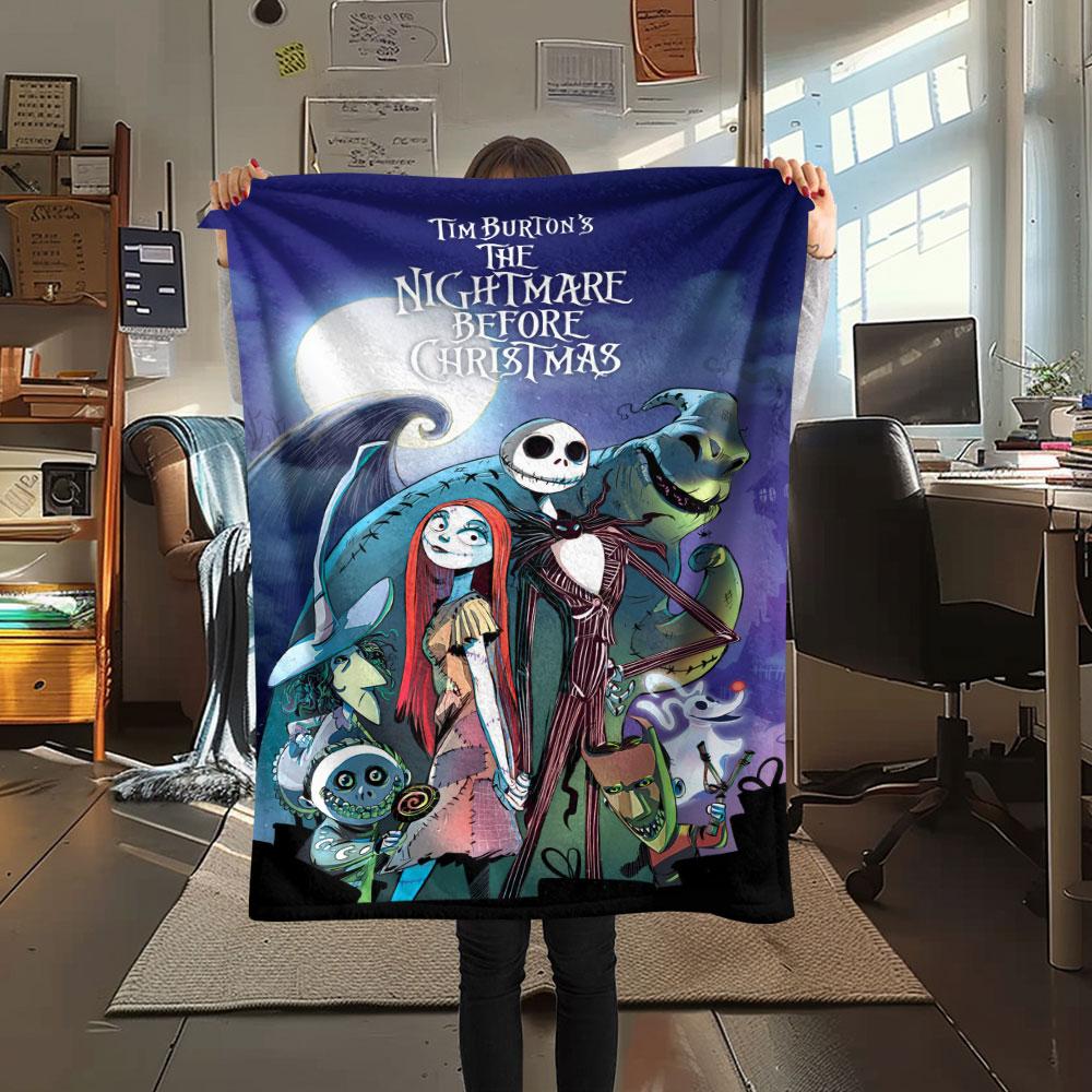 Nightmare Before Christmas printing Flannel Blanket Bedroom Sofa Camping Warm blanket Gifts for family and friends-MJ020