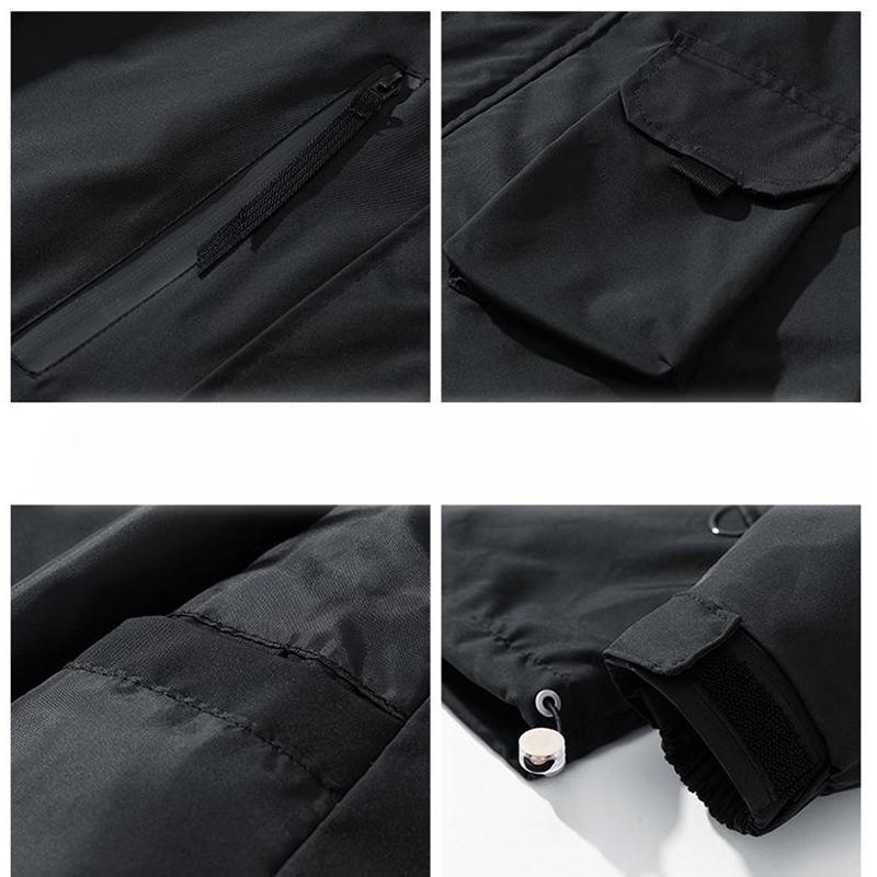 Autumn Casual Bomber Jacket Men's Waterproof Windbreakers Outerwear Coat