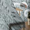 Green Plant Grey Dandelion Soft Tulle Transparent Curtains Perfect for Living Room Decoration Window Panel Curtain Perfect for Bedroom Kitchen Voile