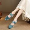 Vintage Velvet Mary Jane Women's Shoes 2026 Spring and Autumn Edition Lightweight Fashion Shoes Versatile Commuter Low Heel Women's Single Shoes