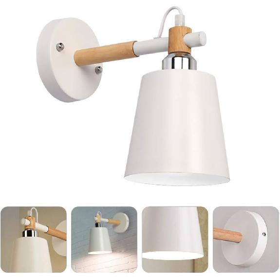 Uonlytech LED Wall Light Lamp Wall Sconce Simple Night Light for Home Bedroom Hotel Restaurant (Without Bulb)