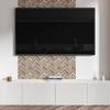 Printed Vinyl Panel - Bedroom Decoration 100x50 cm Herringbone Pattern of Boards