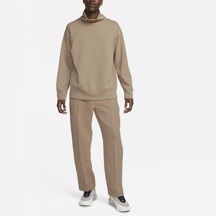Nike Sportswear Tech Fleece Reimagined Loose Fit Open Hem Sweatpants Khaki Men Bottoms Tan FB8163-247