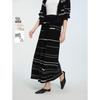 Striped Color-block Midi Skirt