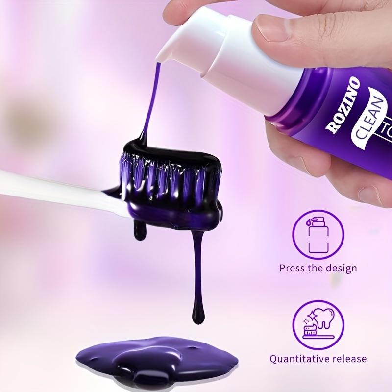 Dentifrice violet pour appareil dentaire, nettoyage en profondeur, haleine fraîche, Booster de blanchiment, 30Ml, idéal pour la maison et les voyages