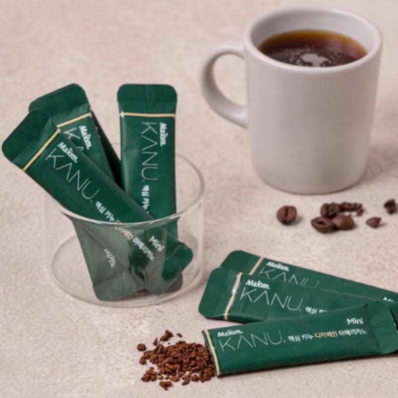 Maxim KANU Decaf Mini Americano Instant Coffee Sticks 30 Sticks Sugar Free Korean Coffee