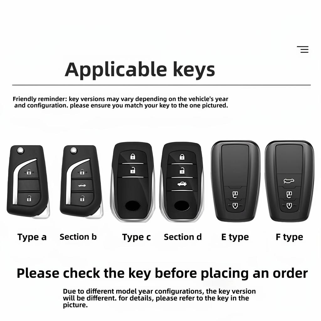 Zinc Alloy Leather Car Key Case Protective Case for Toyota CHR Hilux Fortuner BVNYTU7 Land Cruiser 200 Camry Corolla Crown RAV4 Highland