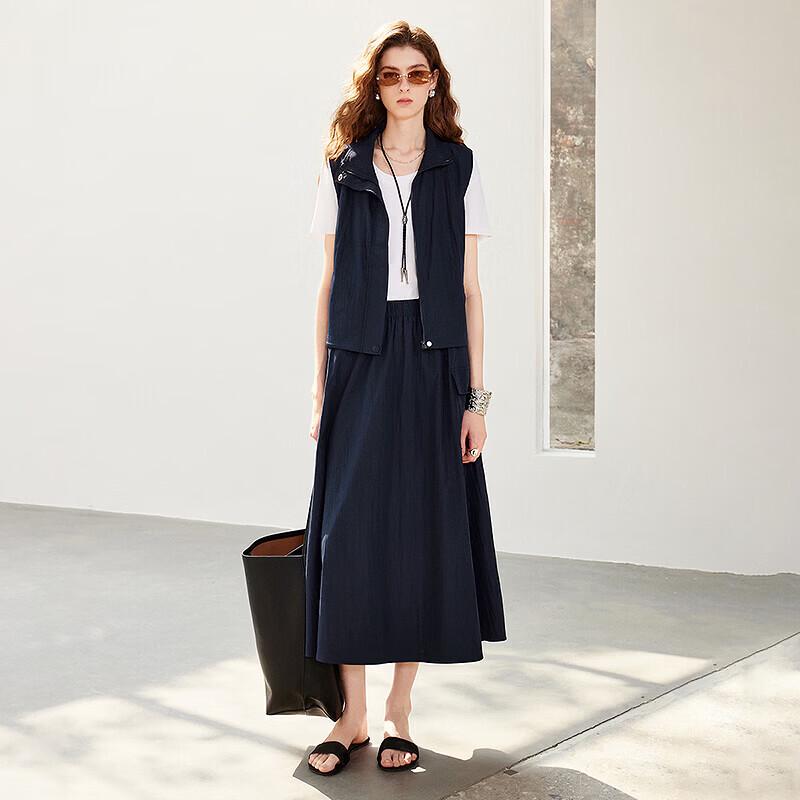 Damen Retro Arbeitskleidung Ärmellose Weste & Rock Set