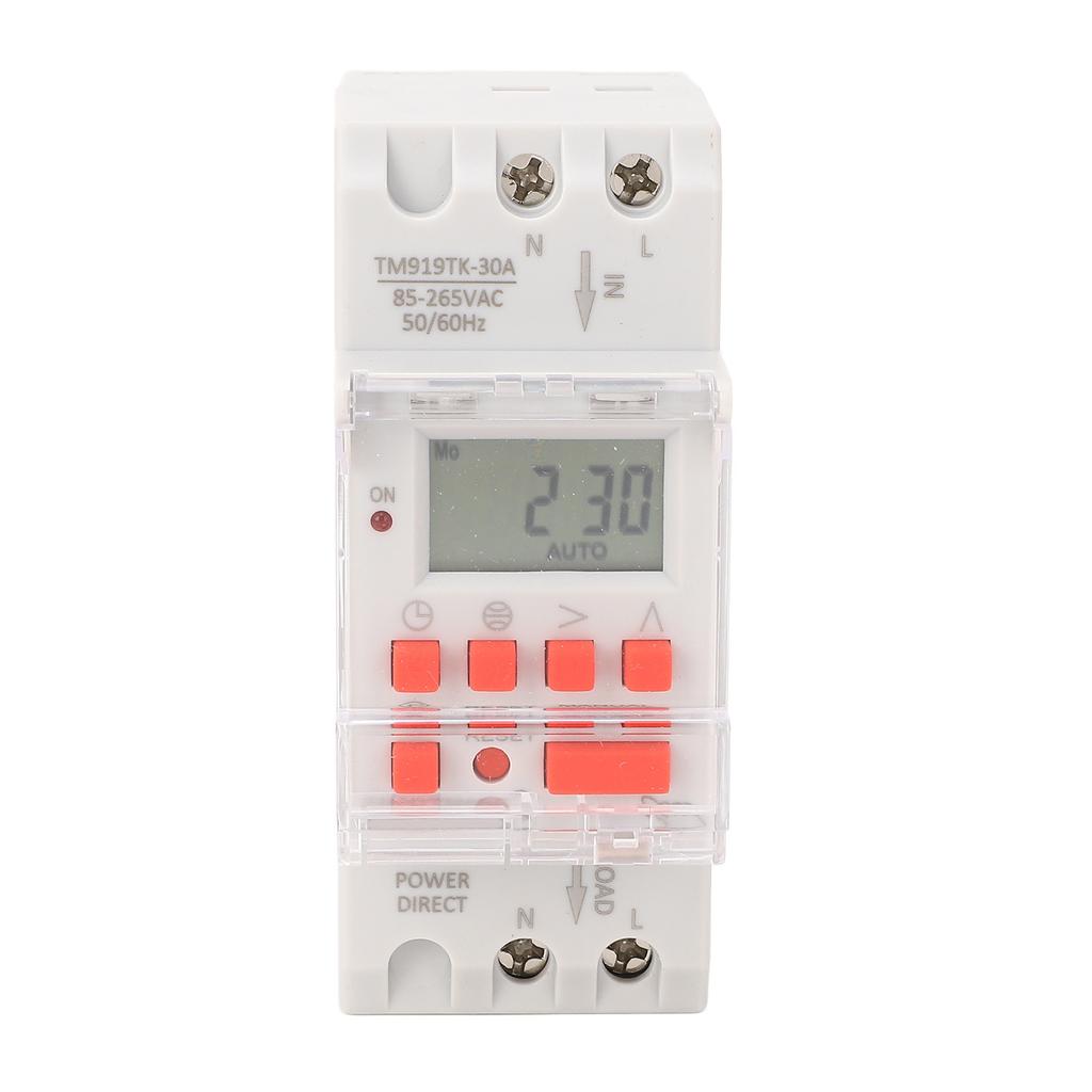 7 Days Programmable Timer Switch Digital LCD Display Electronic Countdown 24 Hours TM919TK30A