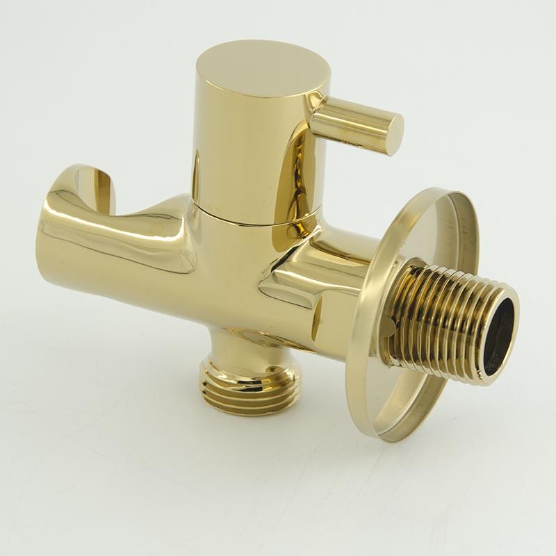 BOSN Brass Shattaf Valve Bidet Sprayer Holder Chrome Finish Modern Design Bathroom with 2-Year Warranty