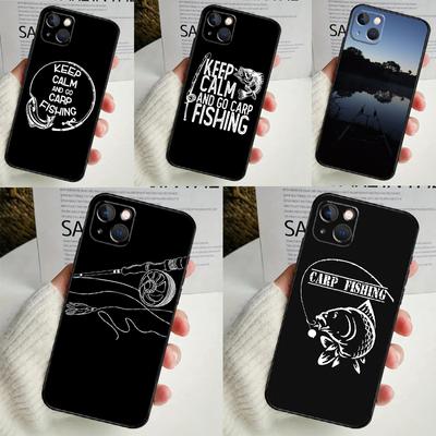 Funda de Teléfono Caña de Pescar Pez Carpa Para iPhone 14 13 12 11 16 15 Pro Max Plus Mini 7 8 X XR XS Max Funda Suave