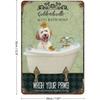 Vintage Metal Sign Golden Retriever Poster for Bathroom Laundry Bar Pub Wall Decor