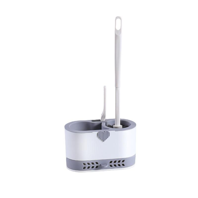 Wall-Mounted Toilet Brush Set: Punch-Free Household Bathroom Cleaner