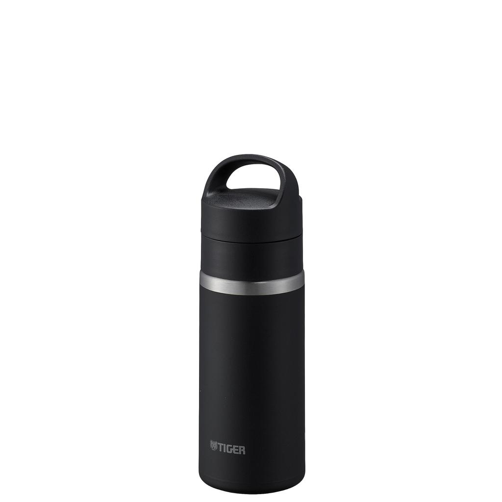 Tiger Thermos Water Bottle 360ml Vacuum Insulated Carbonated Bottle Stainless Steel Beer OK Handle Holder Included Portable Compact Black [Dishwasher