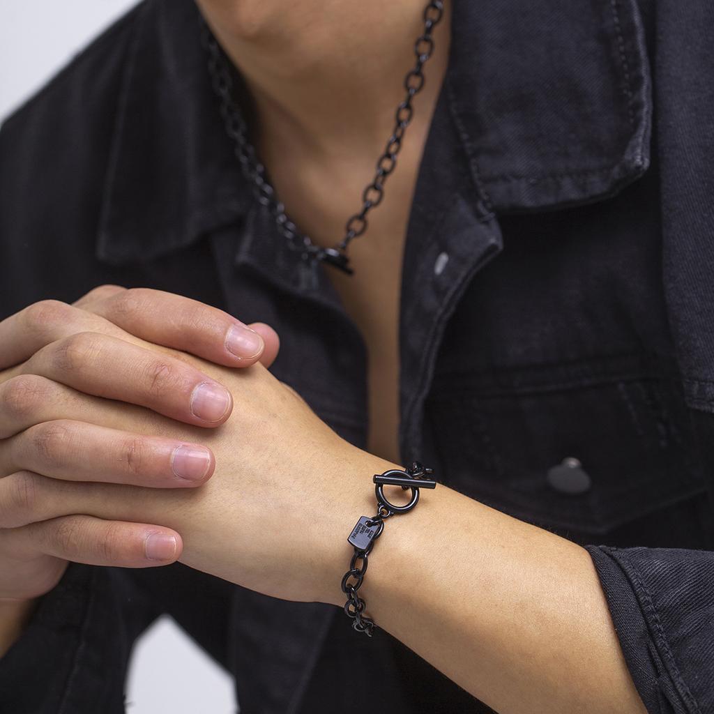 Painted Bracelet for Men, Trendy Brand, Niche Design, High-End Feel, Hip-Hop American Style, High Street, Minimalist Cool Style, Men's Jewelry