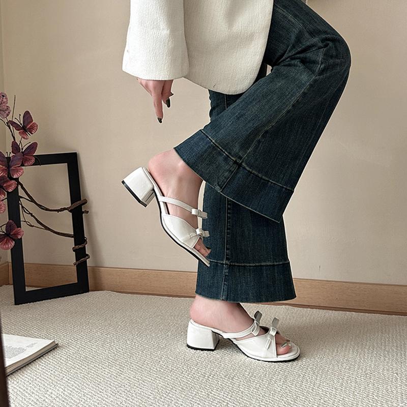 Fashion High-Heeled Shoes Lady Ladies' Slippers Rubber Flip Flops Luxury Slides Butterfly-Knot Slipers Women Hawaiian Designer 2025