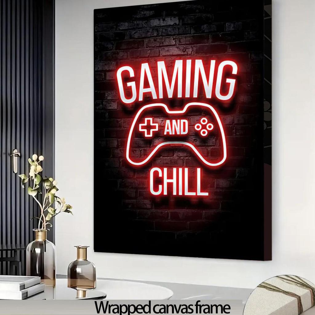 Contemporary Game Room & Bathroom Canvas Wall Art