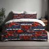 Christmas Gift Chicago Bears Duvet Cover Three Bedding Set Personalized Name Birthday Bedding Quilt Cover Halloween Gift Back to School.