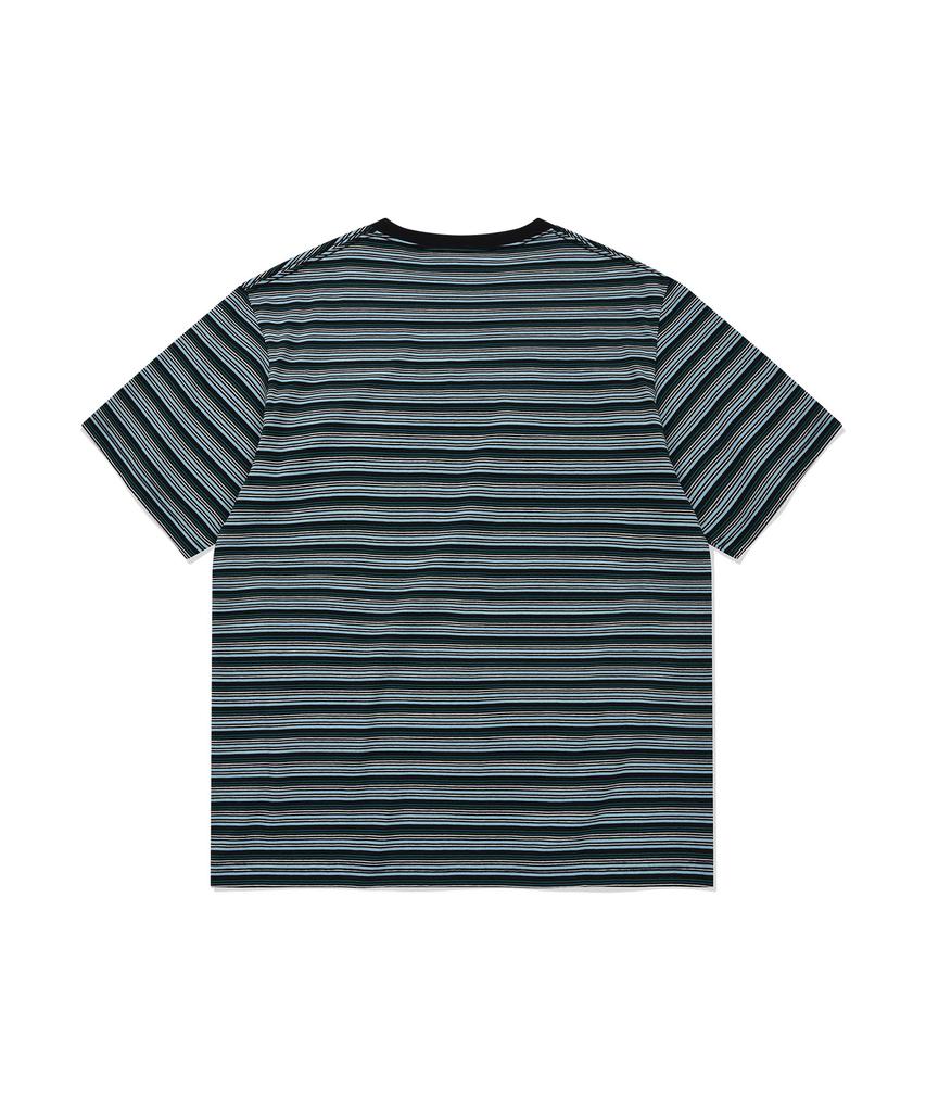 WACKY WILLY Multi-Stripe Short Sleeve T-Shirt Black